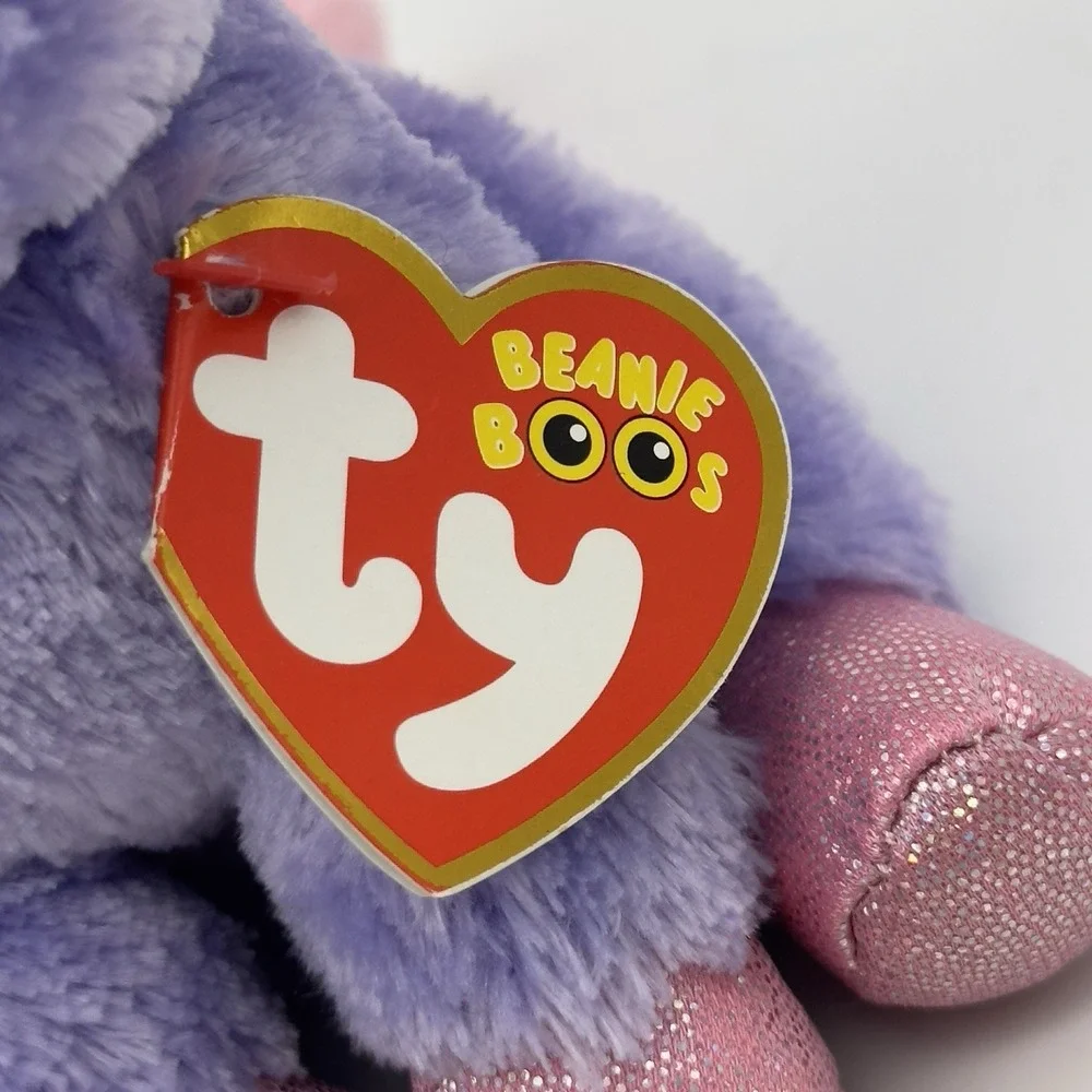 Ty Beanie‎ Boos - ATHENA the Purple Pegasus 6 Inch Claire's Exclusive Tags 6